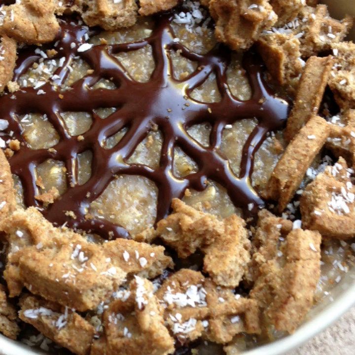 Chocolate Spiderweb Oatmeal