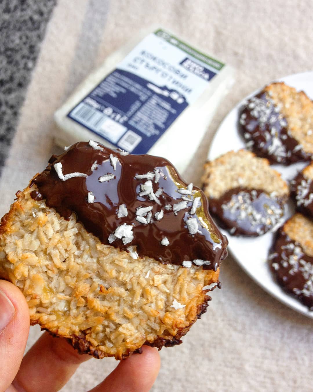 Chocolate & Coconut Banana Cookies