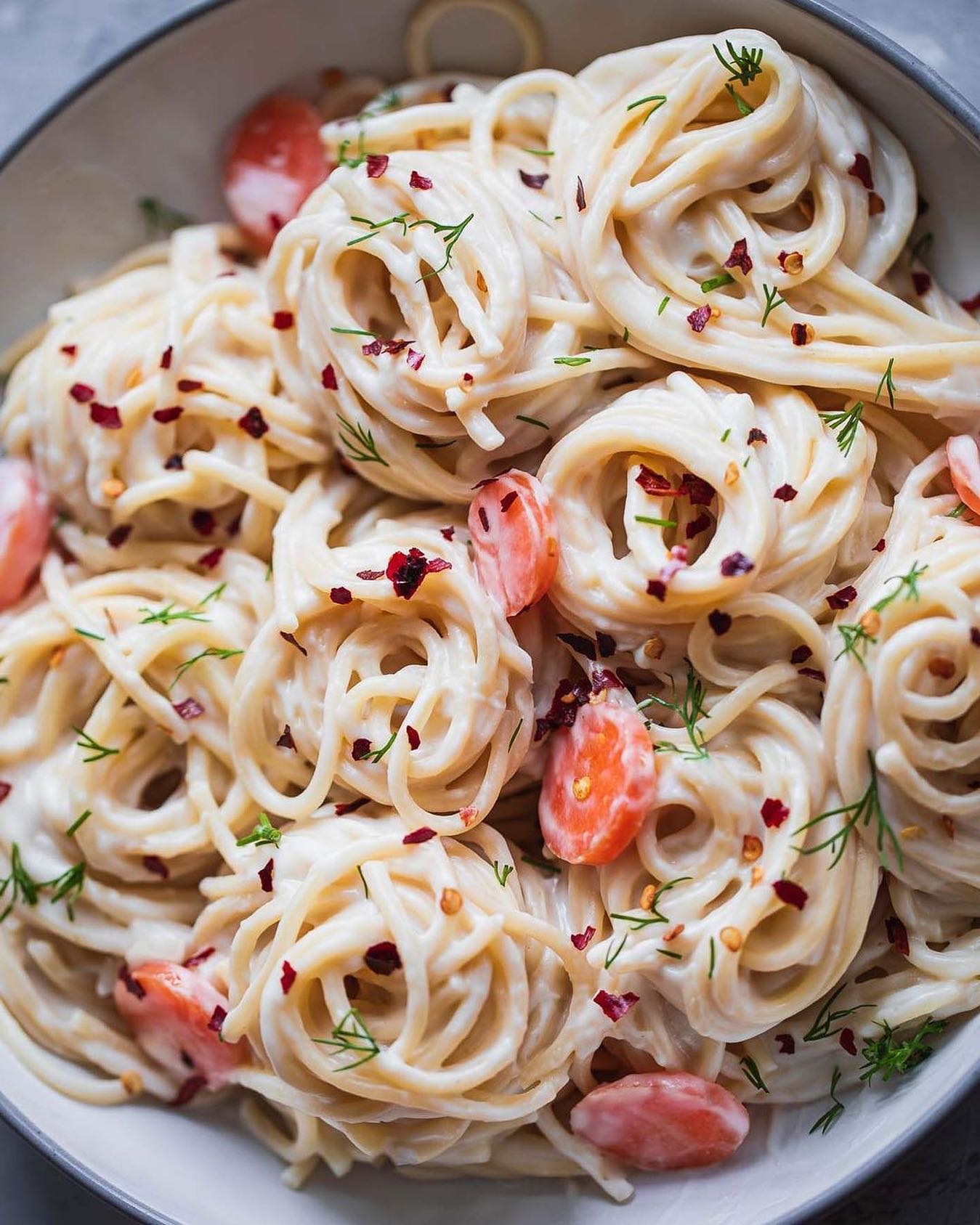 Creamy Vegan Cauliflower Tofu Pasta