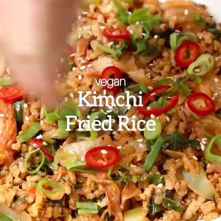 Kimchi Fried Rice with Tofu
