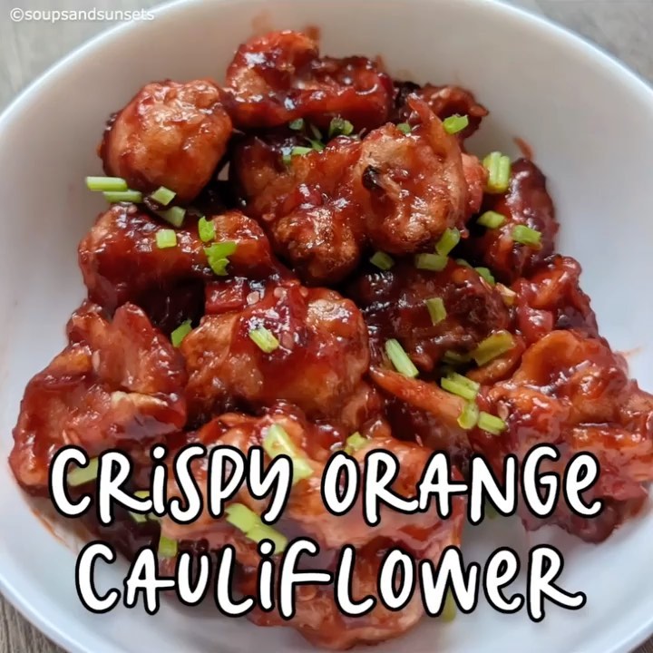 Vegan Air-Fried Crispy Orange Cauliflower