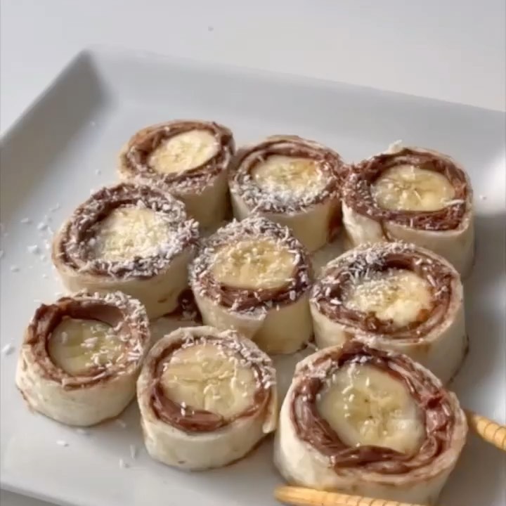 Banana Sushi Roll Snack