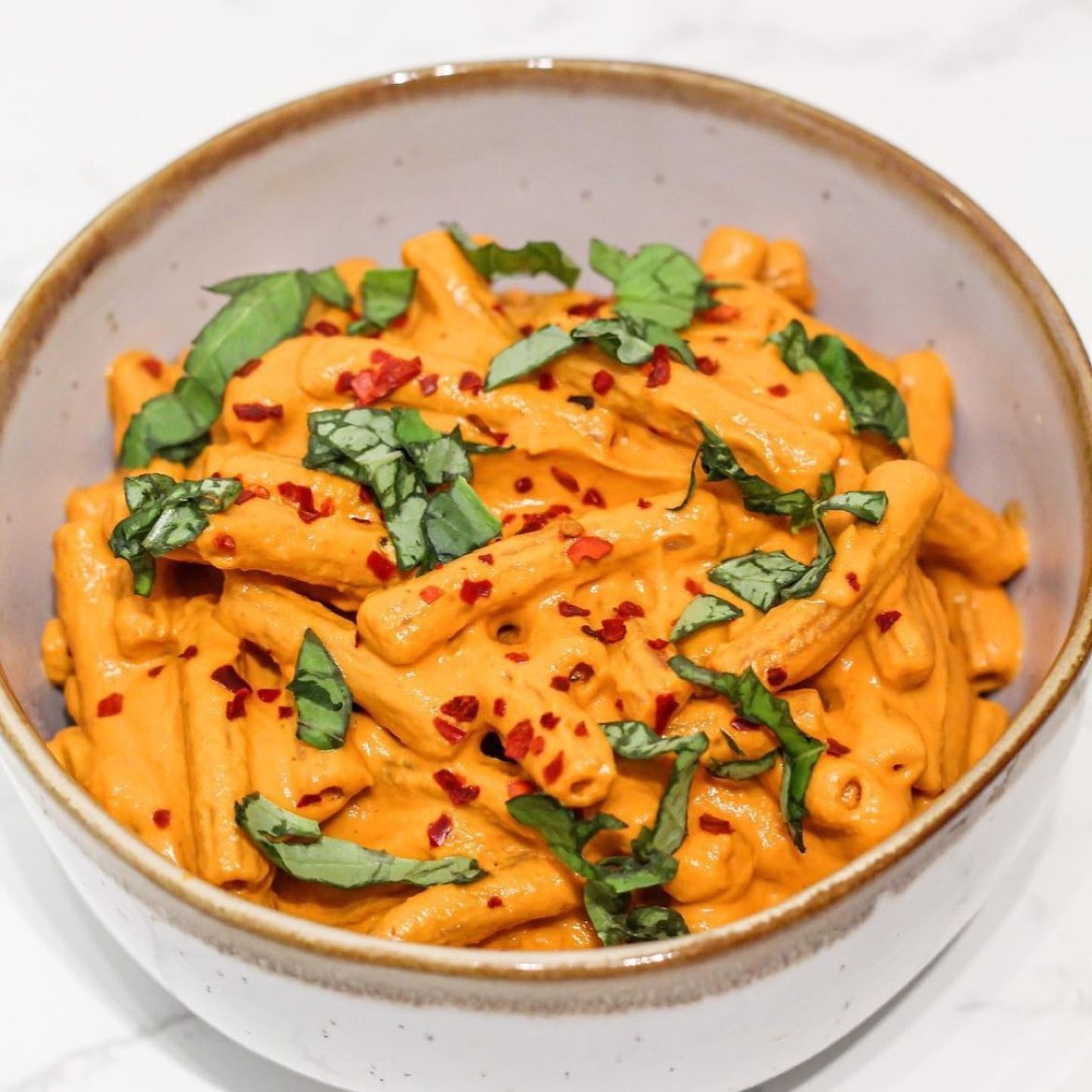 Sun-Dried Tomato and Tahini Pasta