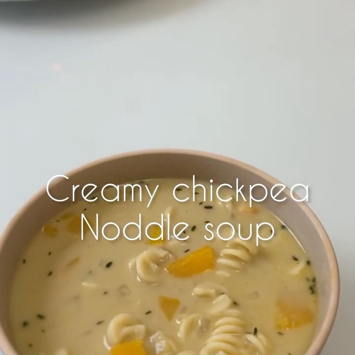 Creamy Chickpea Noodle Soup