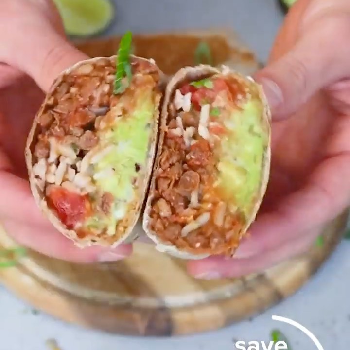 Vegan Lentil Walnut Burrito