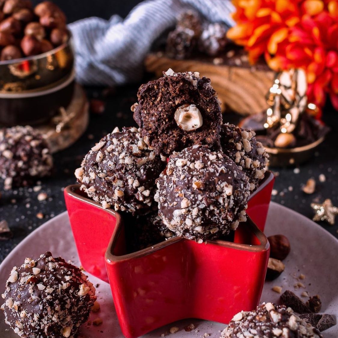 Vegan Ferrero Rocher Chocolates
