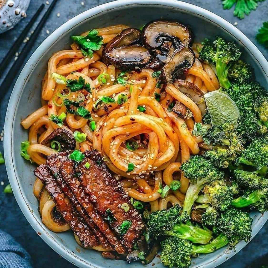 Udon Noodle and Veggie Bowl