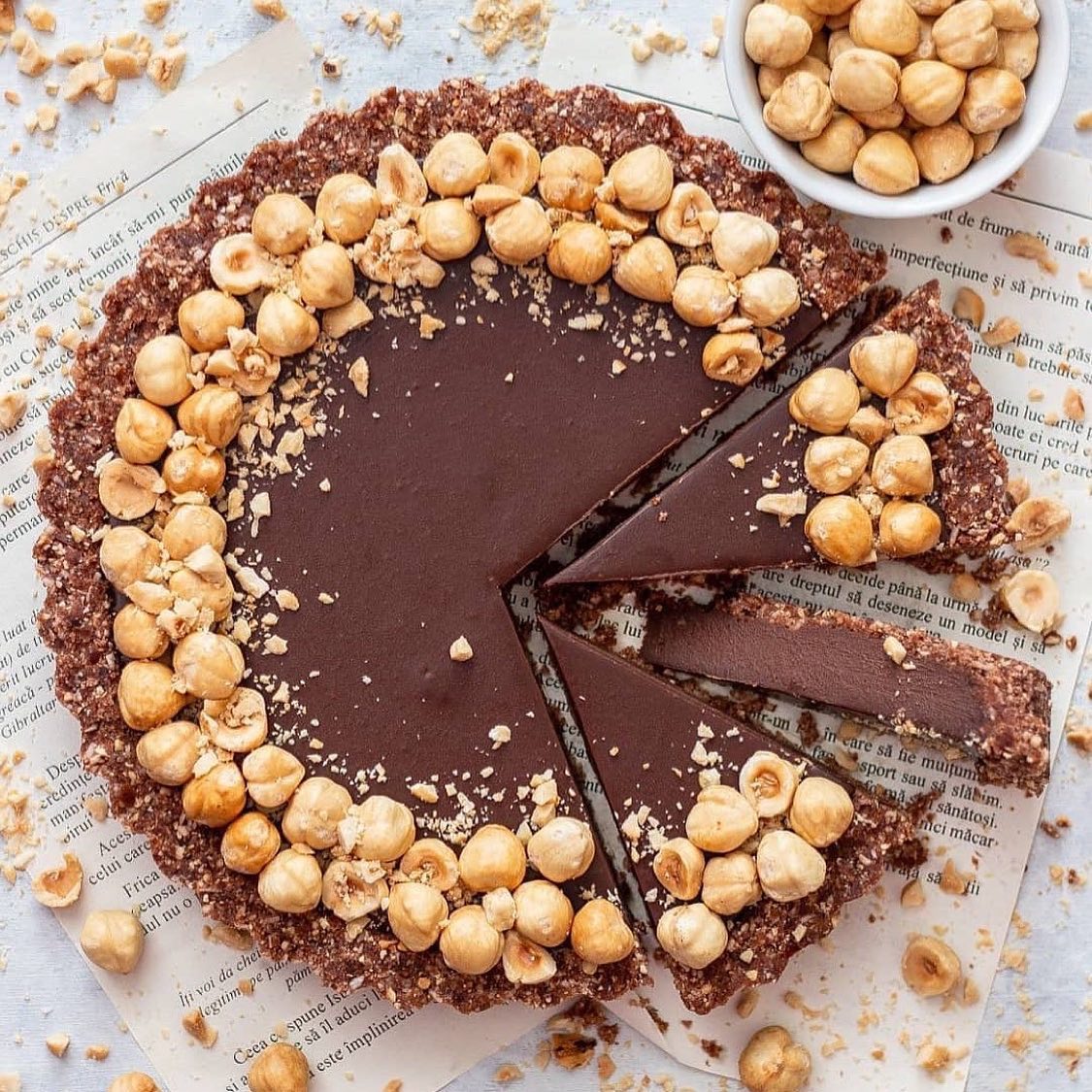 Vegan Chocolate Hazelnut Tart