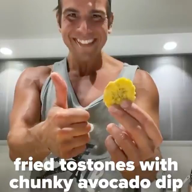 Air-Fried Tostones with Avocado Dip