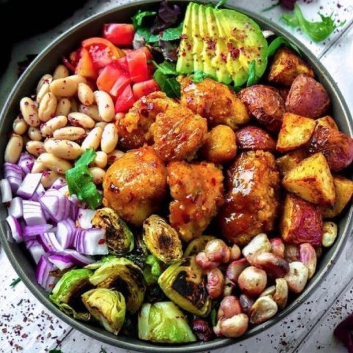 Vegan Rosemary Orange Cauliflower Buddha Bowl