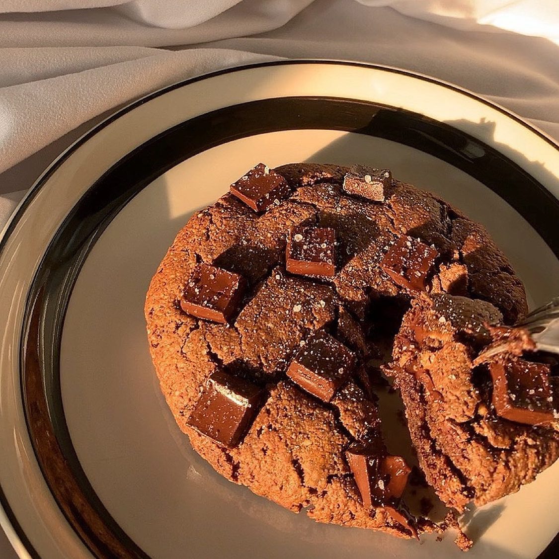 Chocolate Almond Sea Salt Cookie