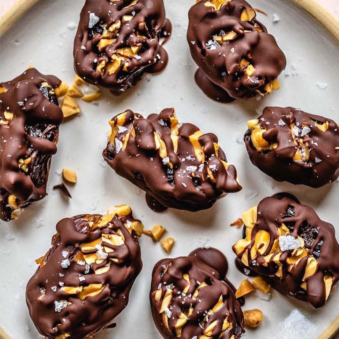 Snickers-Inspired Stuffed Medjool Dates