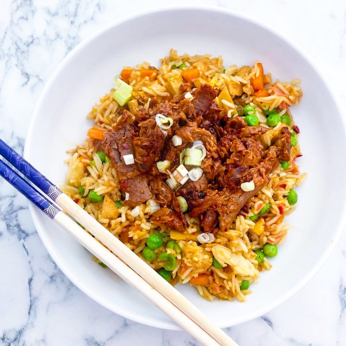 Vegan Fried Rice with Tofu and Vegetables