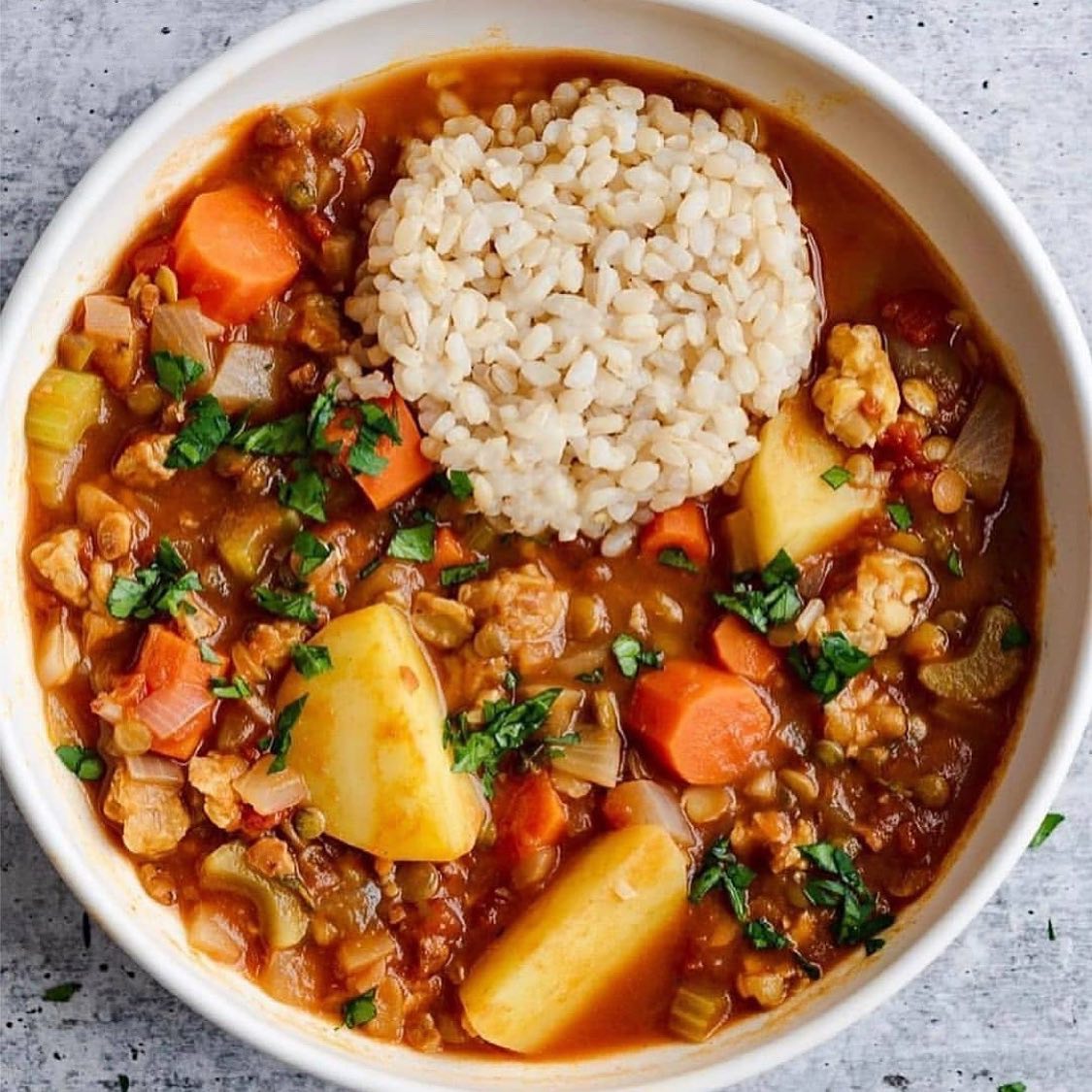 Vegan Tempeh Lentil Stew