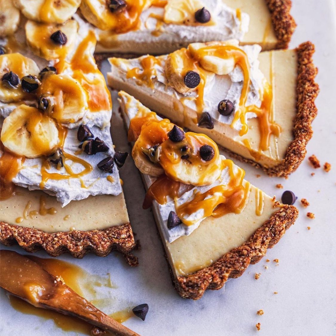 Banana Caramel Cheesecake Tart