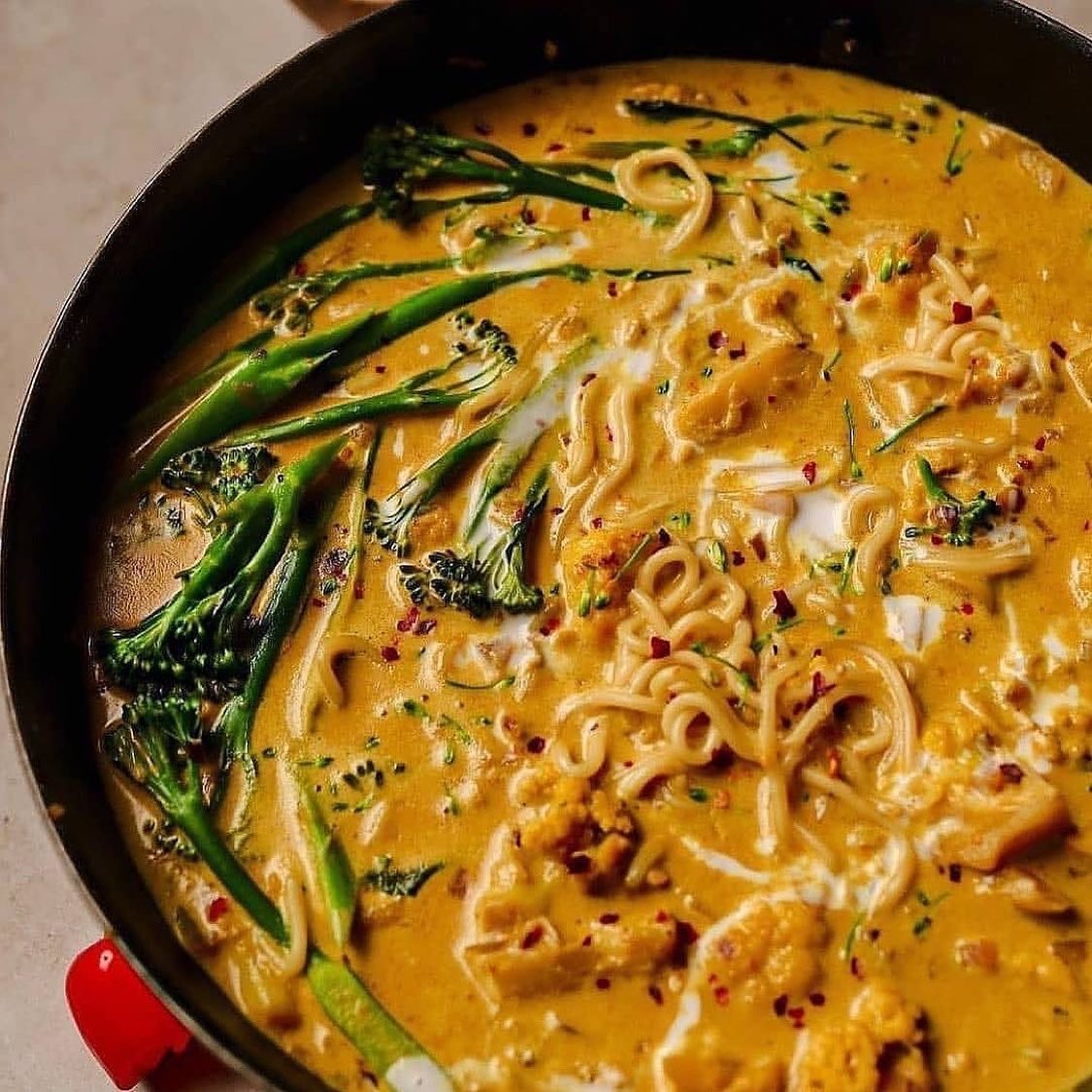 Curried Cauliflower Noodle Soup