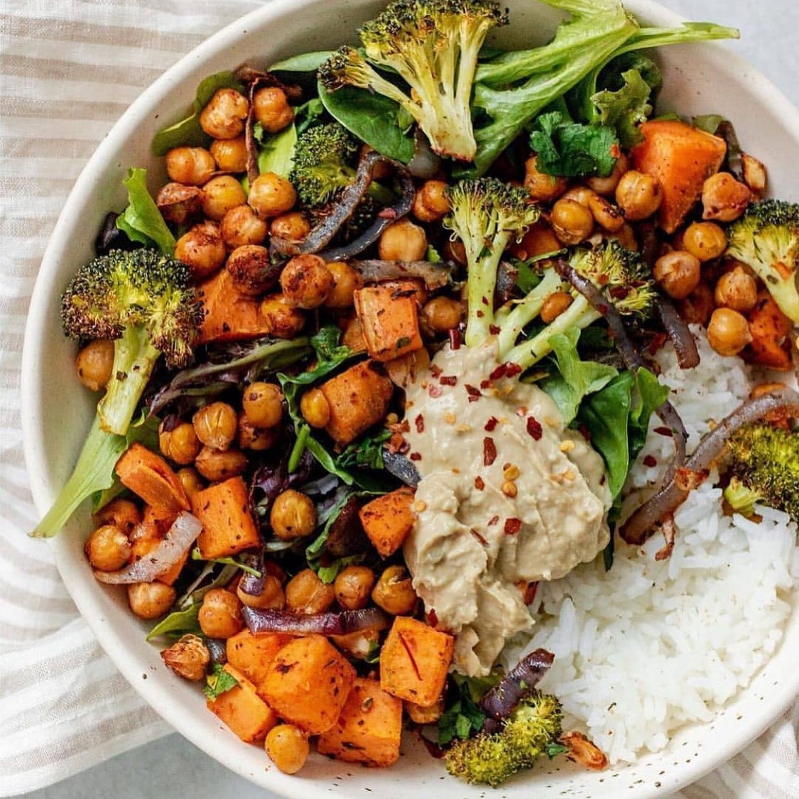 Sweet Potato Chickpea Sheet Pan