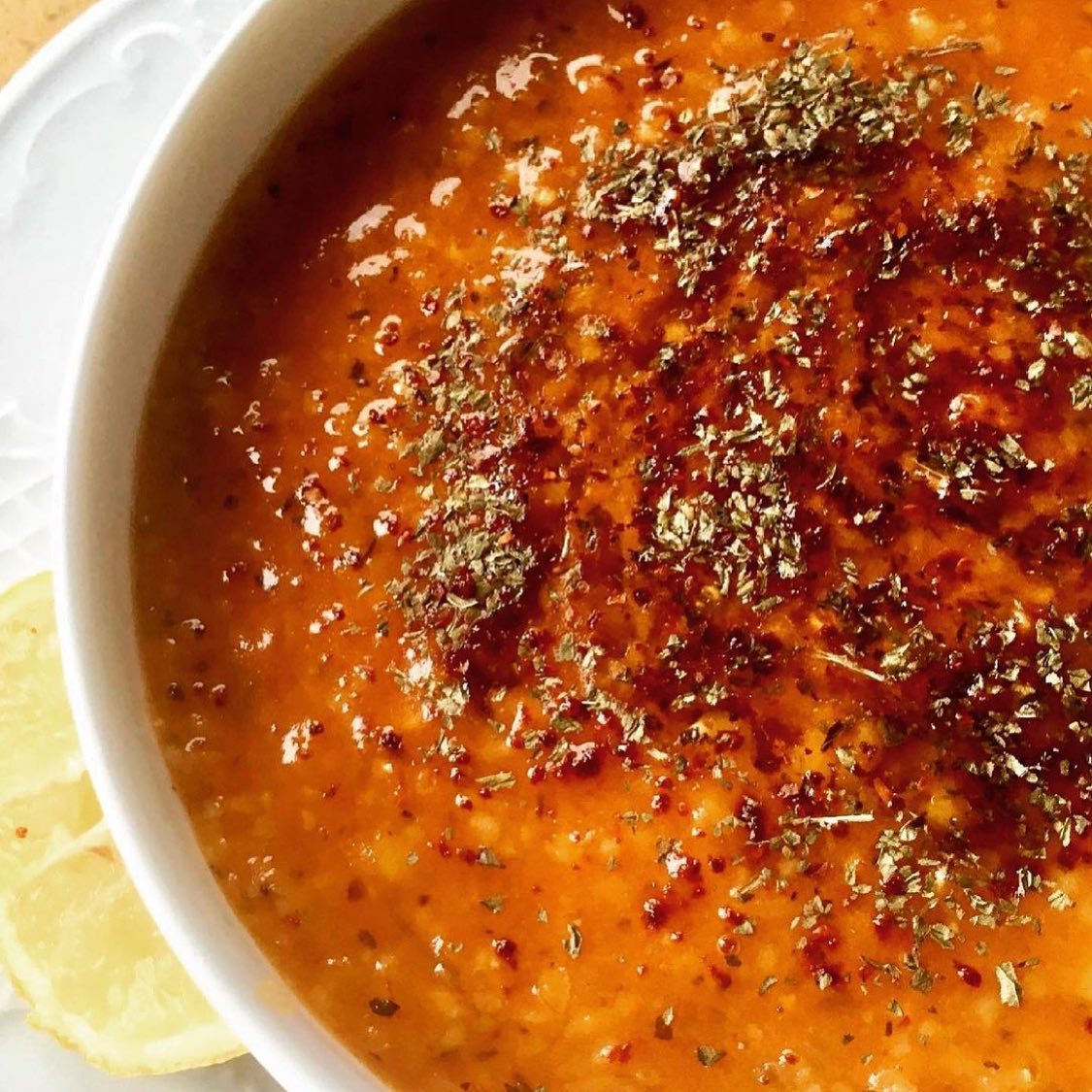 Spicy Bulgur and Lentil Soup