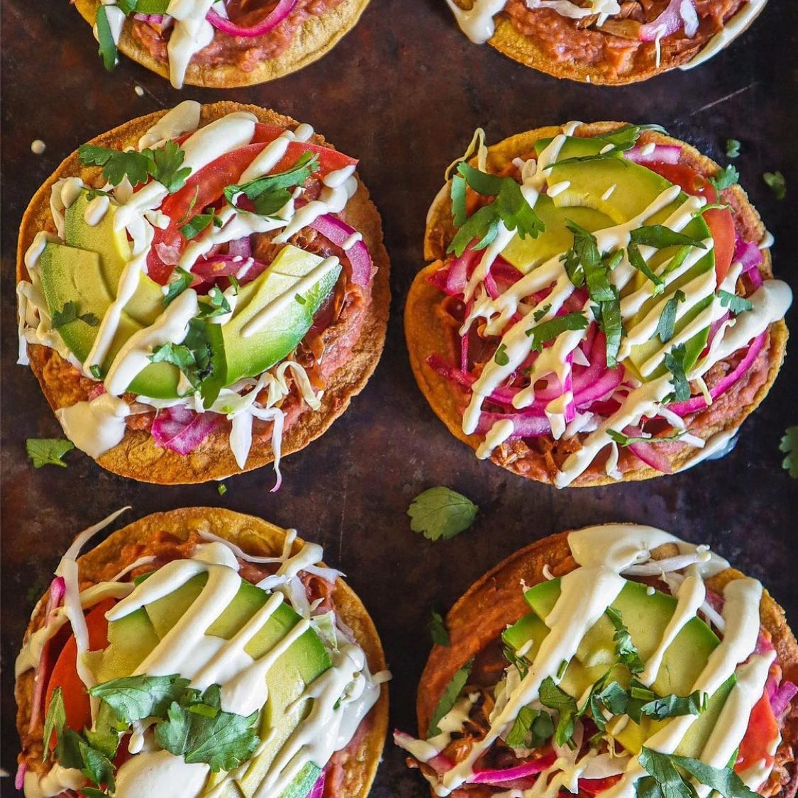 Vegan Mexican Jackfruit Tostadas