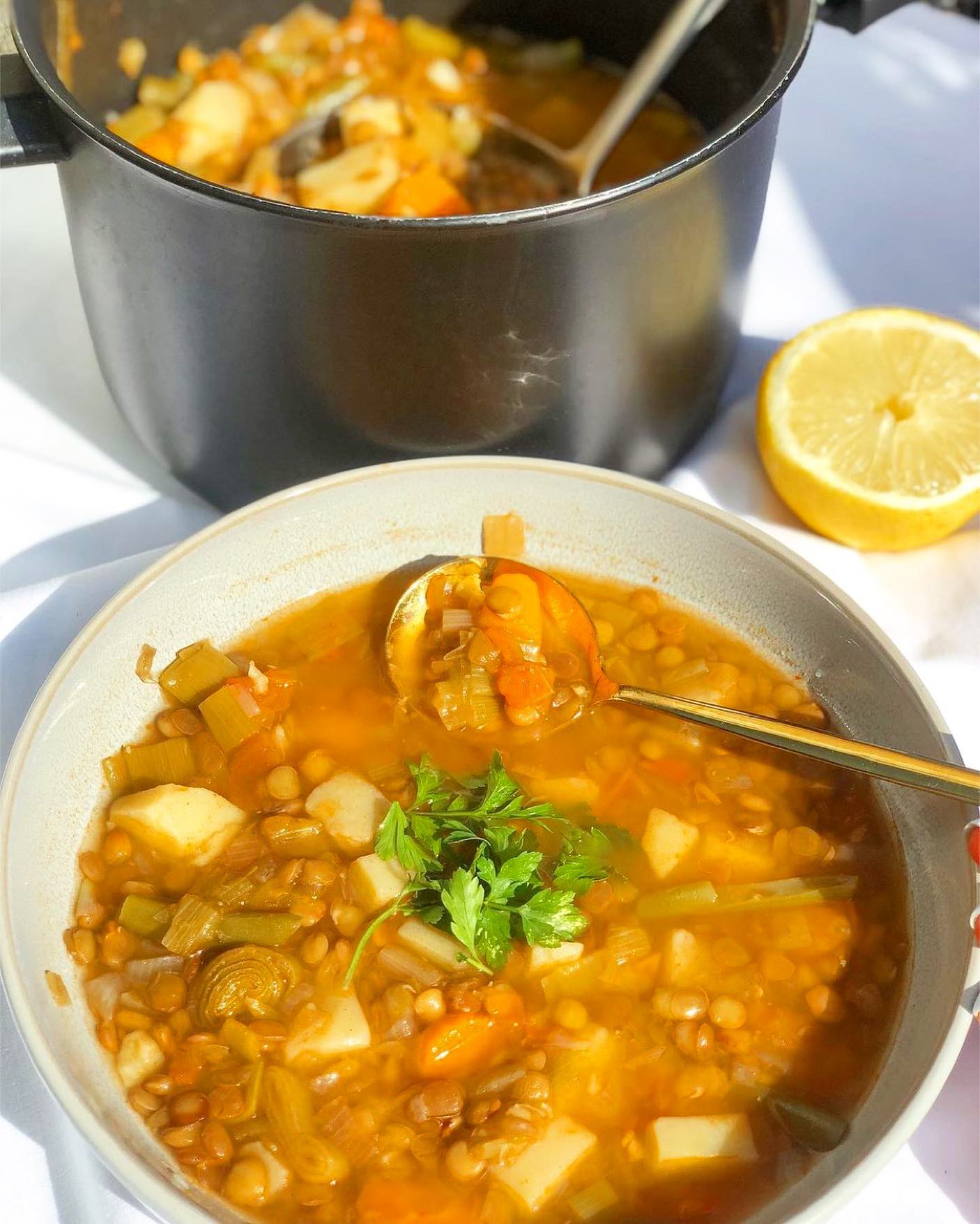Veggie Loaded Lentil Soup