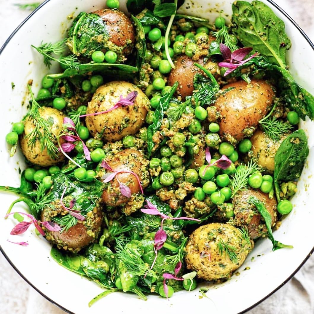 Warm Meaty Potato Salad