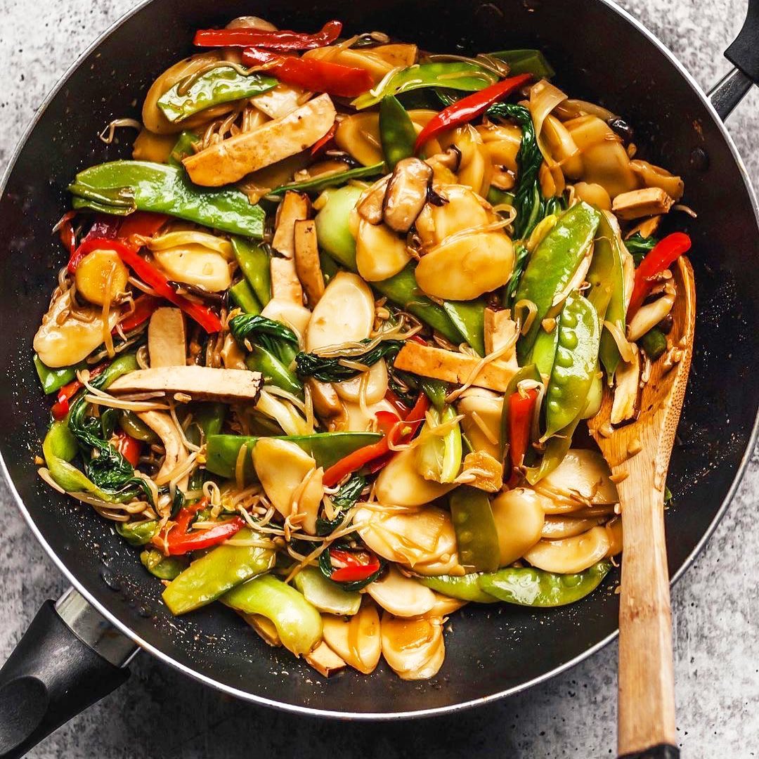 Vegan Stir-Fried Rice Cakes