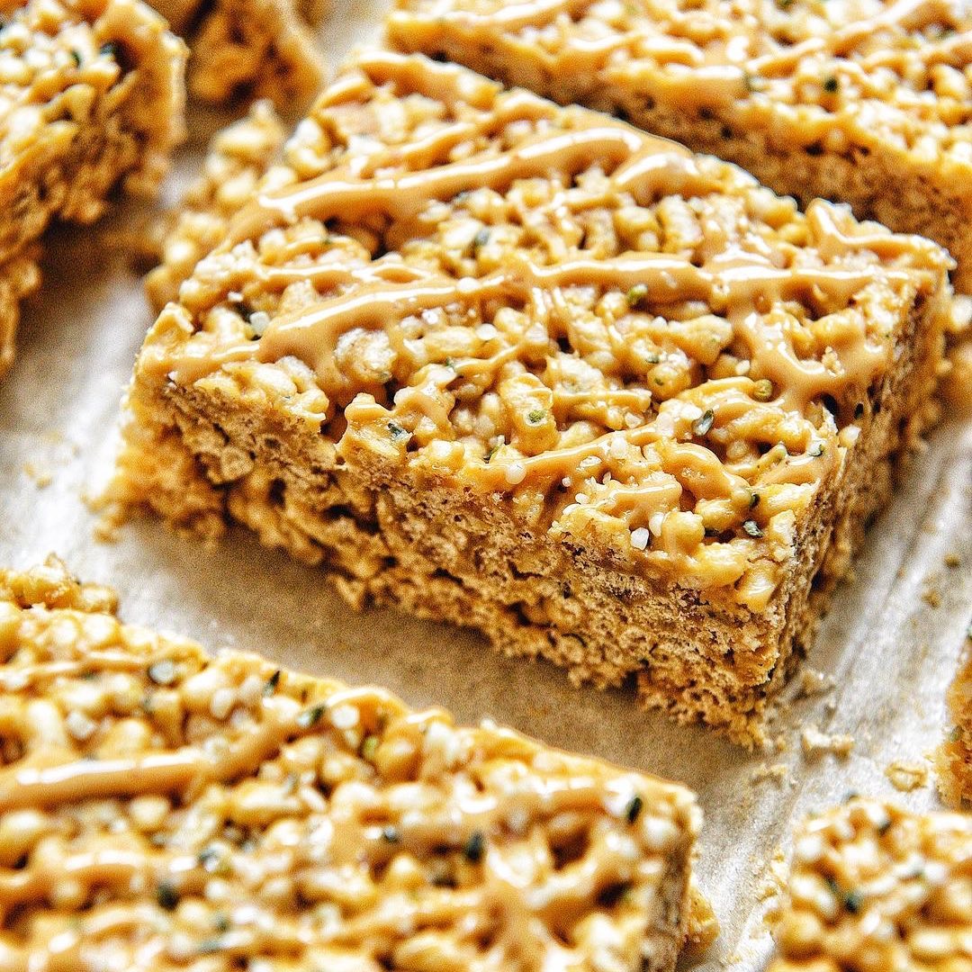 Peanut Butter Hemp Crispy Treats