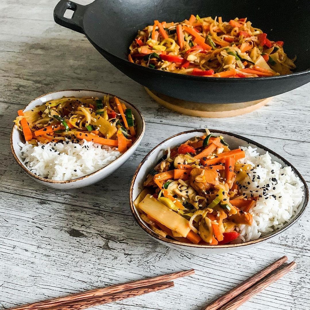 Vegan Chop Suey with Rice