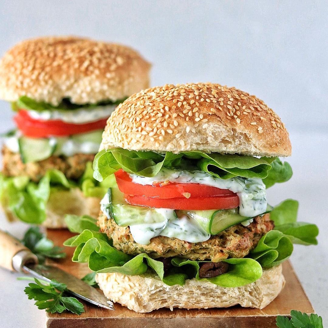 Baked Vegan Falafel Burgers