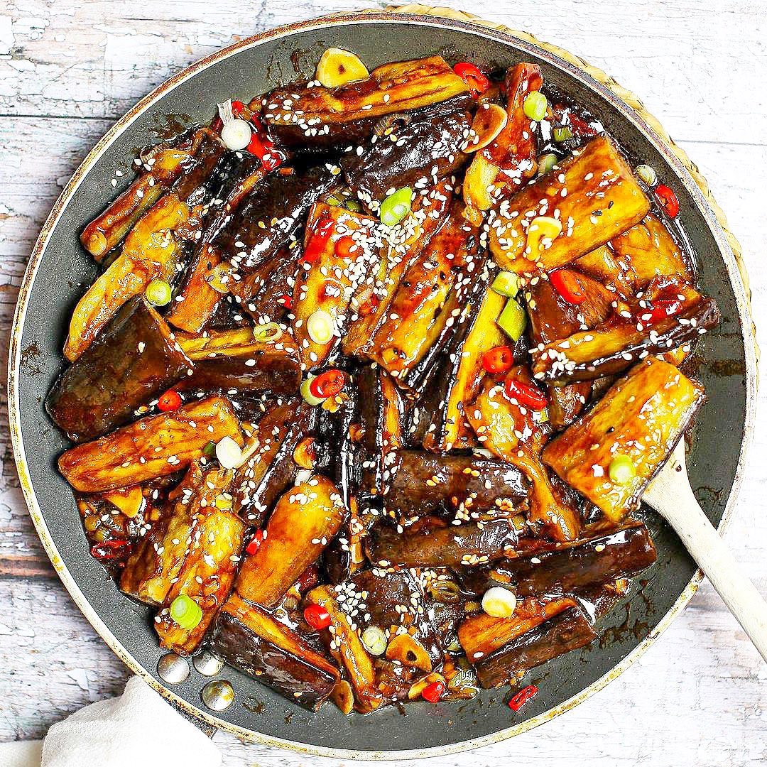Chinese Sticky Aubergine with Sauce
