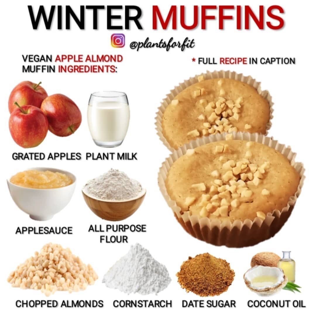 Vegan Apple Almond Muffins