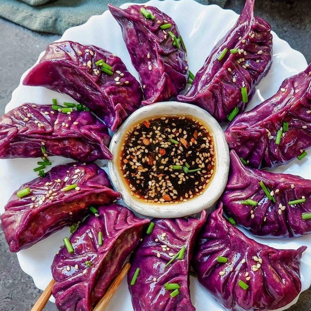Purple Sweet Potato Dumplings