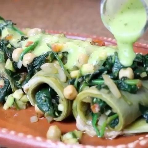 Baked Cactus Rolls with Vegetables
