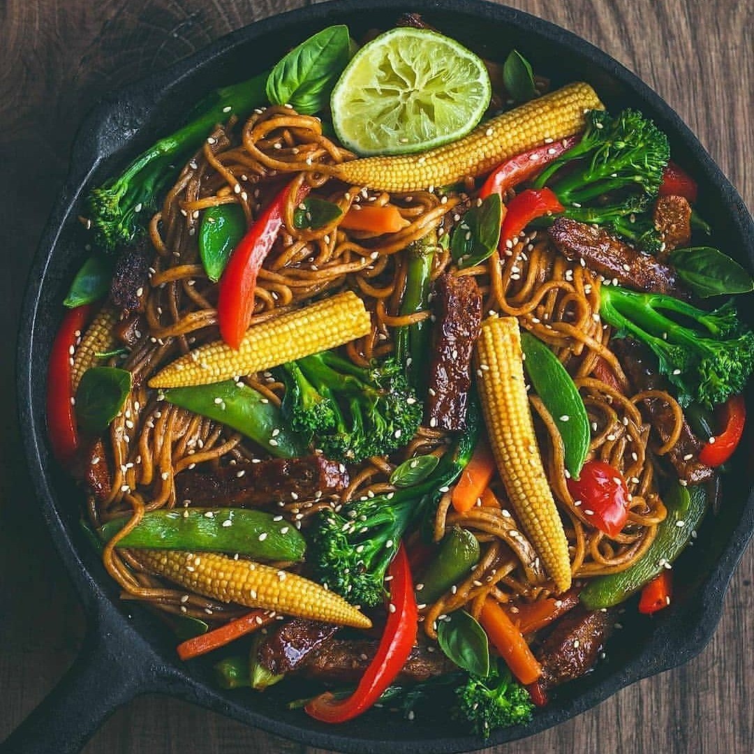 Vegetable and Noodle Stir Fry