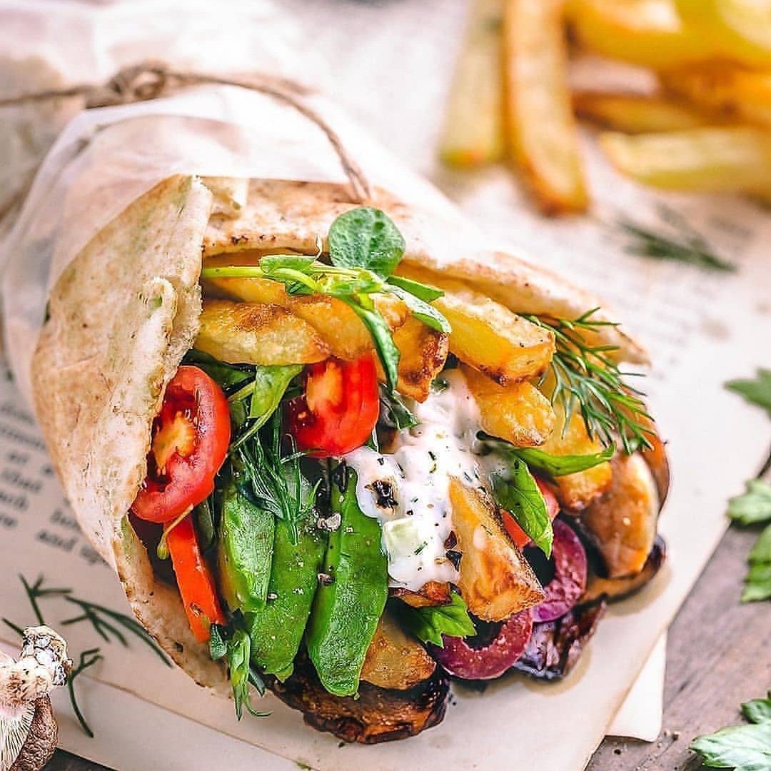 Veggie Wrap with Tzatziki Sauce