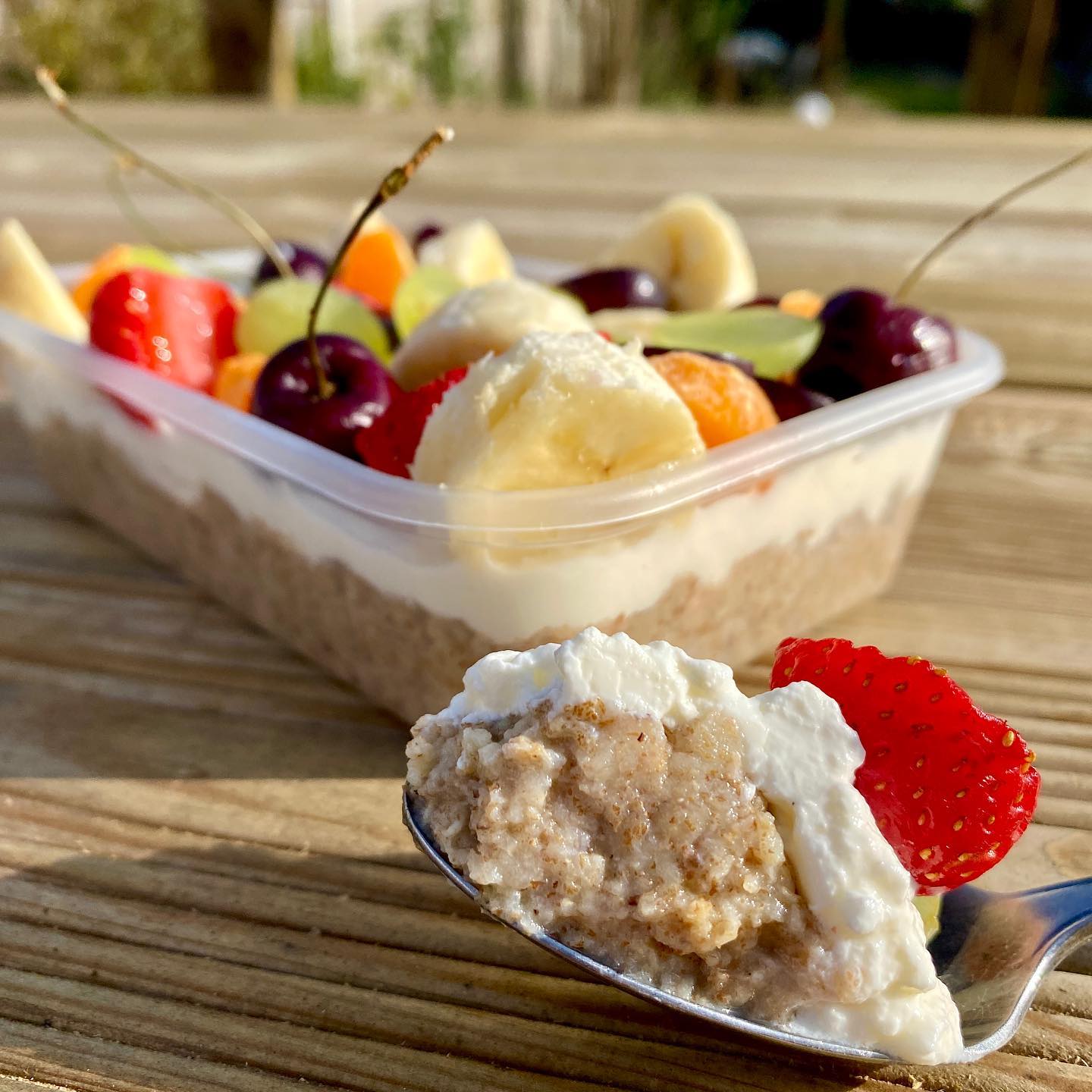 Quick and Easy Fruit Salad Weetabix Cheesecake