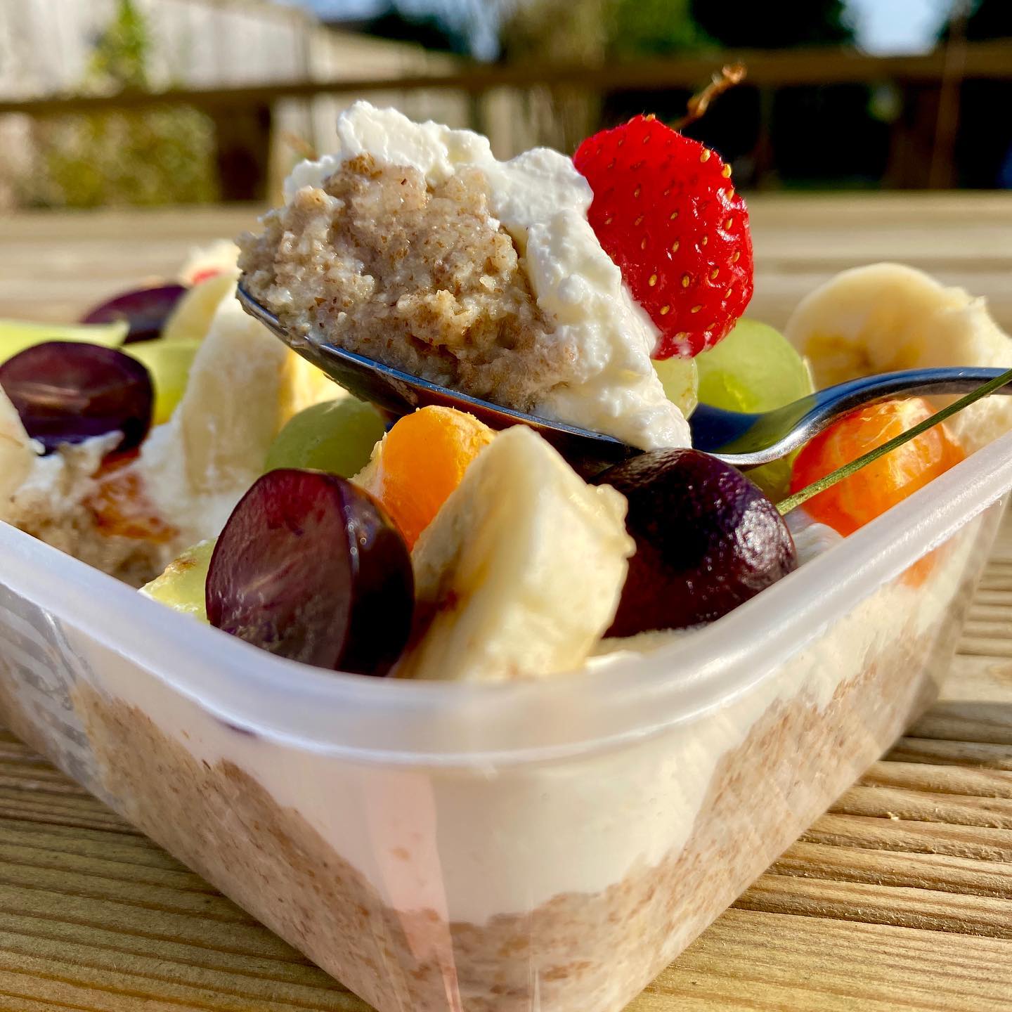 Quick and Easy Fruit Salad Weetabix Cheesecake