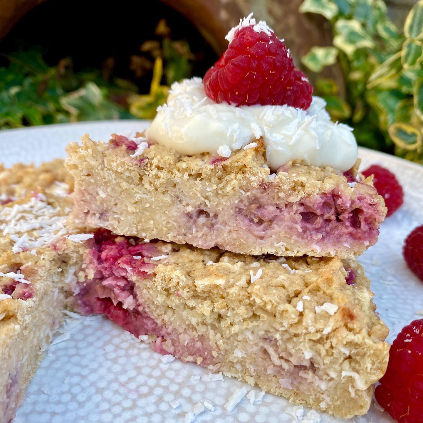 Raspberry & Coconut Baked Oats
