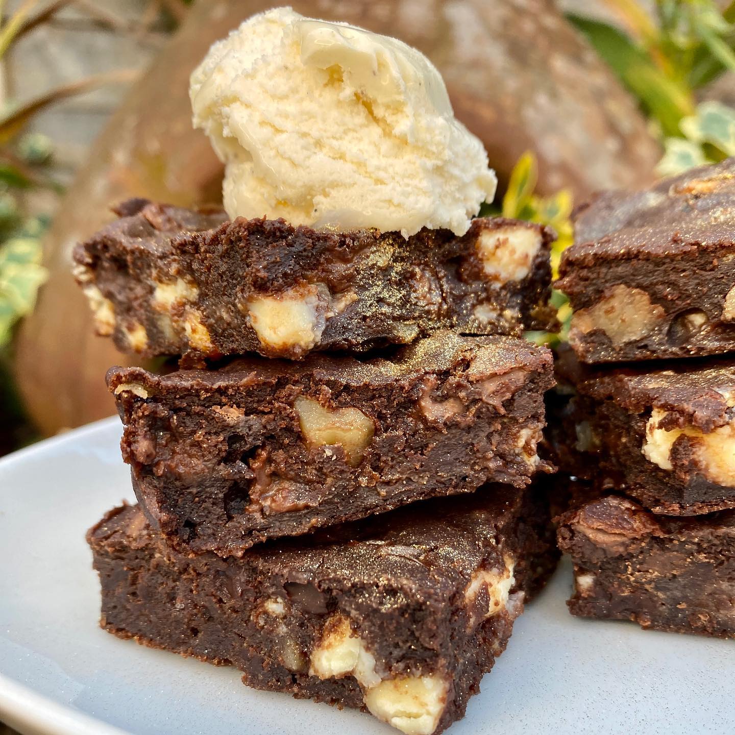 Easy Brownies with Christmas Leftovers