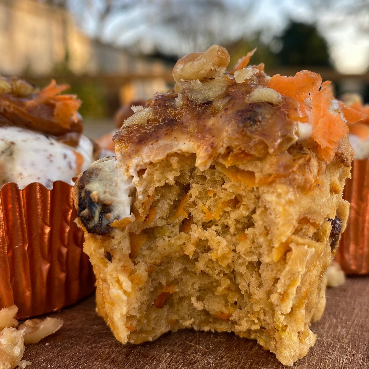 Super Healthy Carrot Cake Muffins