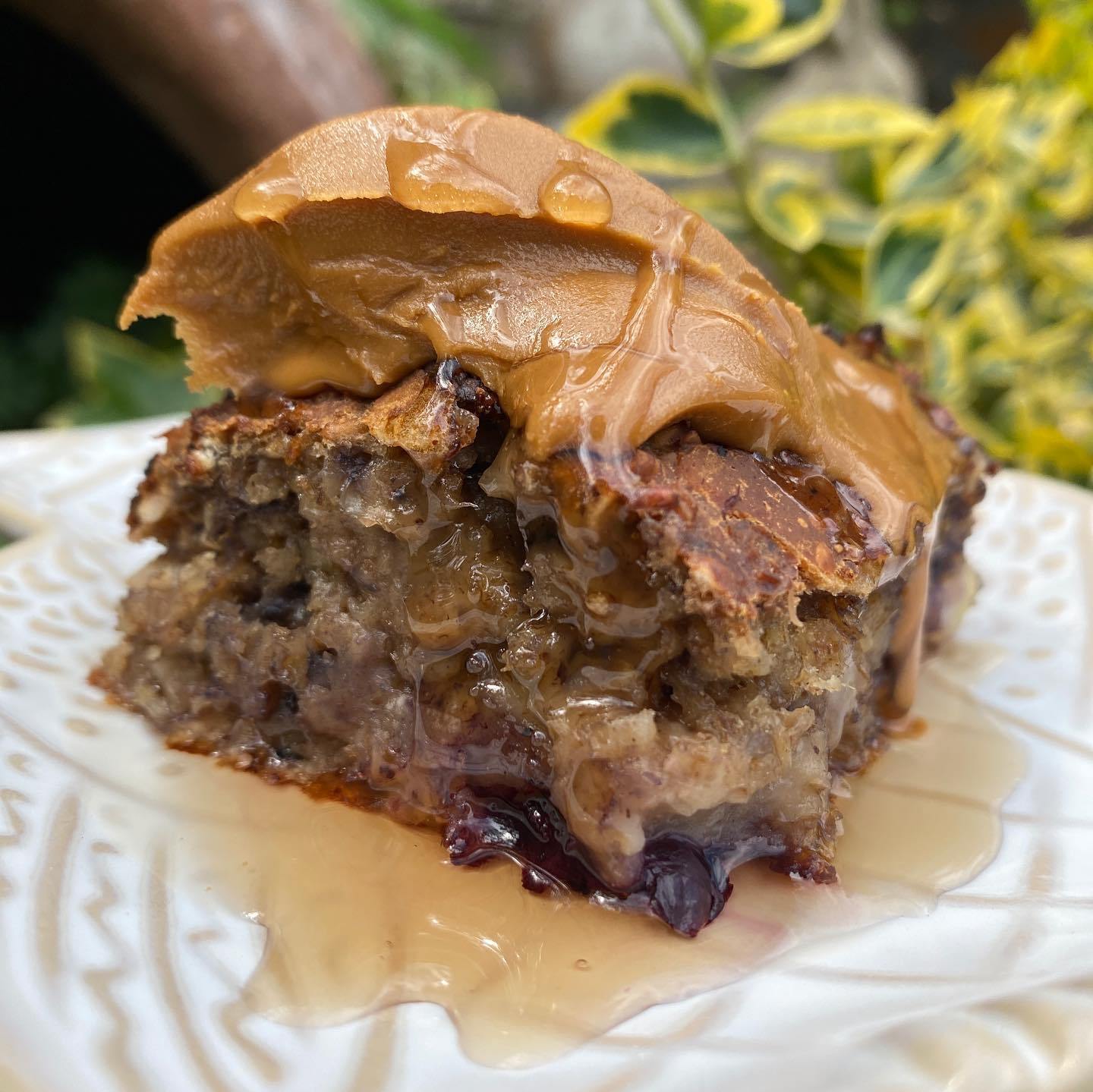 Blueberry, Almond Butter & Banana Baked Oats