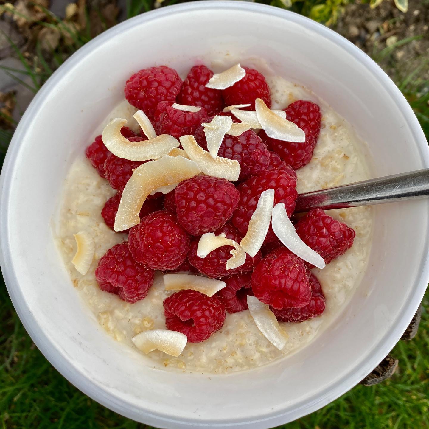 Creamy Raspberry & Coconut Porridge