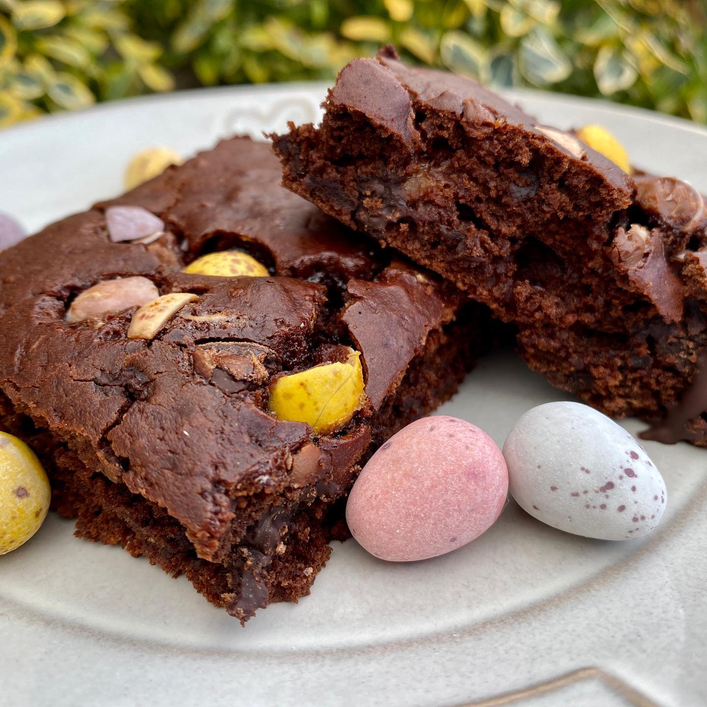 Chocolate Brownies with Mini Eggs