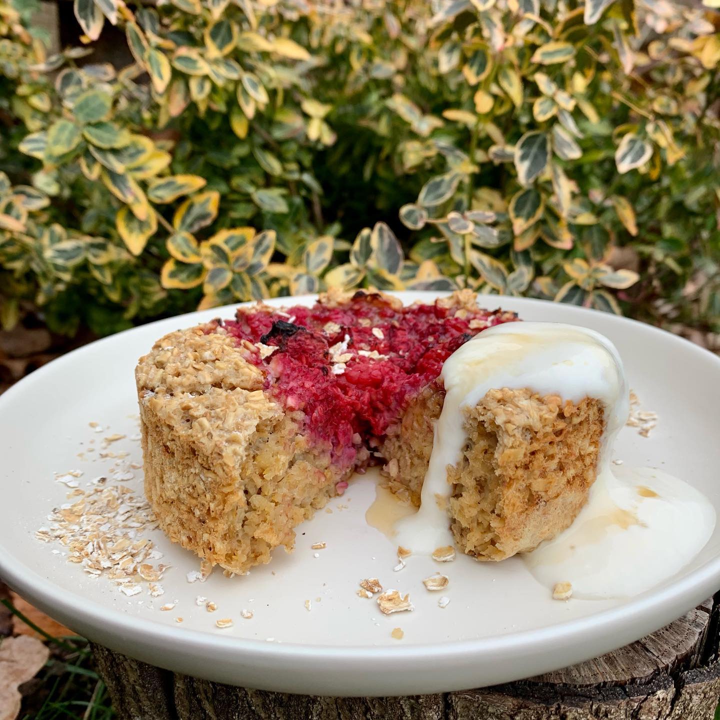 Bakewell Inspired Oat Bake