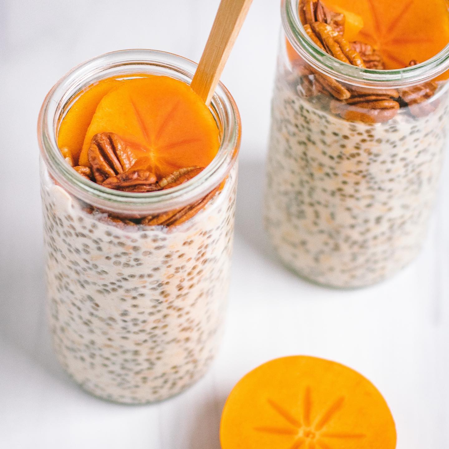 Persimmon Overnight Oats with Cardamom