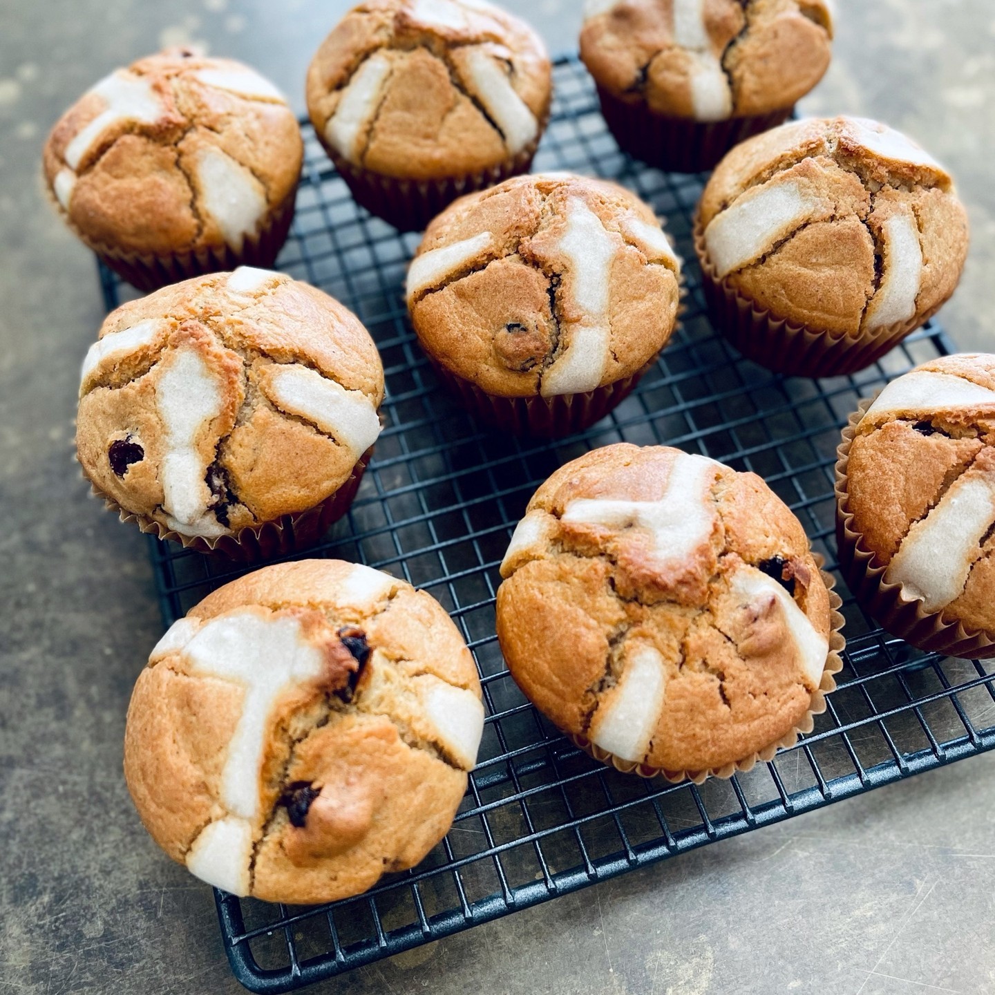 Healthier Hot Cross Muffins