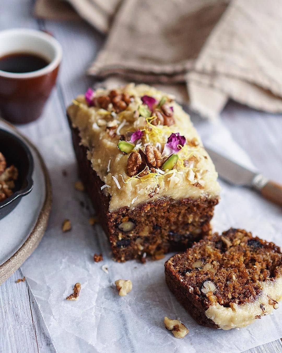 Vegan Carrot Cake with Cashew Lemon Frosting