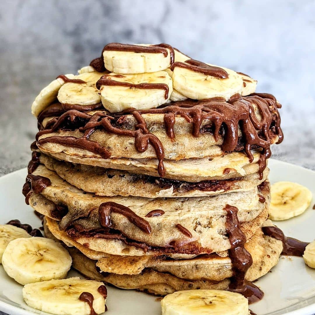 Homemade Nutella Stuffed Pancakes