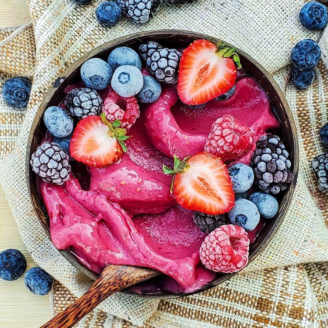 Vibrant Frozen Fruit Smoothie Bowl
