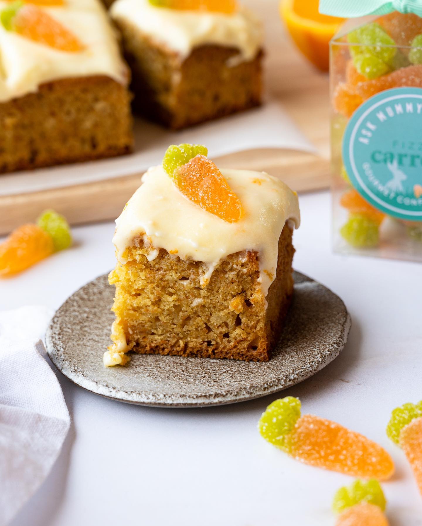 Vegan Carrot and Orange Cake with Creamy Frosting